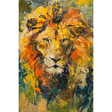 lion couleur peinture